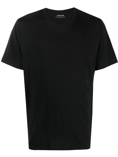 Vince Jersey-knit Cotton T-shirt In Black