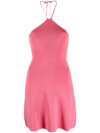 Cult Gaia Leslie Open-back Halter Mini Dress In Pink