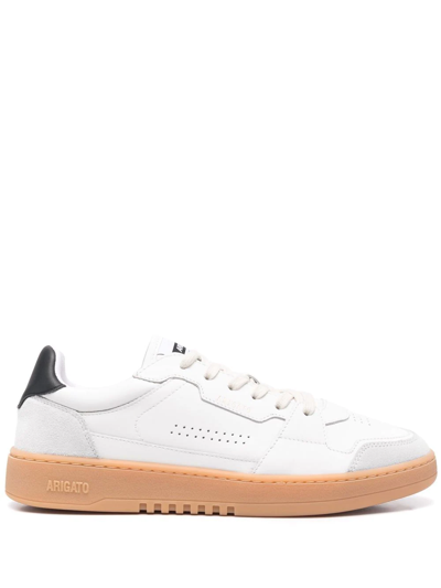 Axel Arigato Dice Lo Sneaker White Leather Low Sneaker With Caramel Rubber Sole - Dice Lo Sneaker