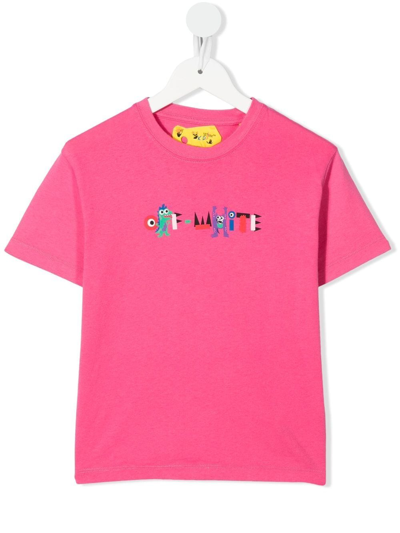 Off-white Monsters Arrows Cotton T-shirt In Pink