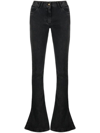 Balmain Low-rise Bootcut Jeans In Nero