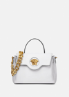 Versace La Medusa Small Handbag In Optical White