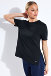 GOODMOVE GOODMOVE SCOOP NECK MESH BACK T-SHIRT