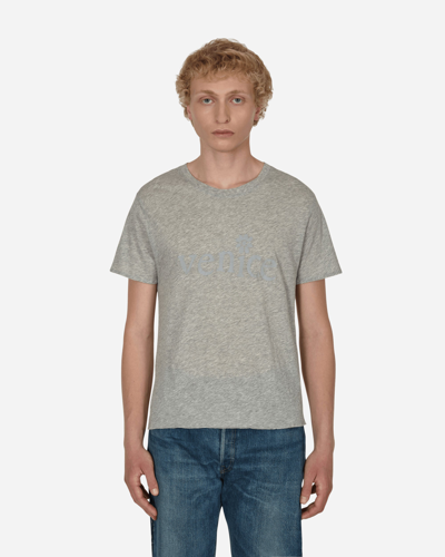 Erl Venice Printed Cotton-jersey T-shirt In Grey