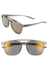 Nike Windfall 54mm Square Sunglasses In Grey/ Grey