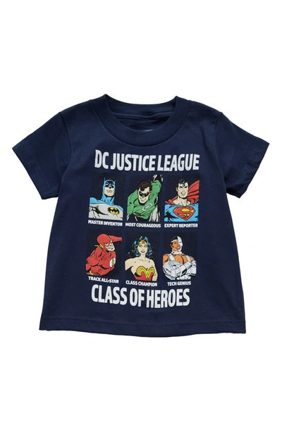 Mighty Fine Kids' Justice League Class Of Heroes In Navy