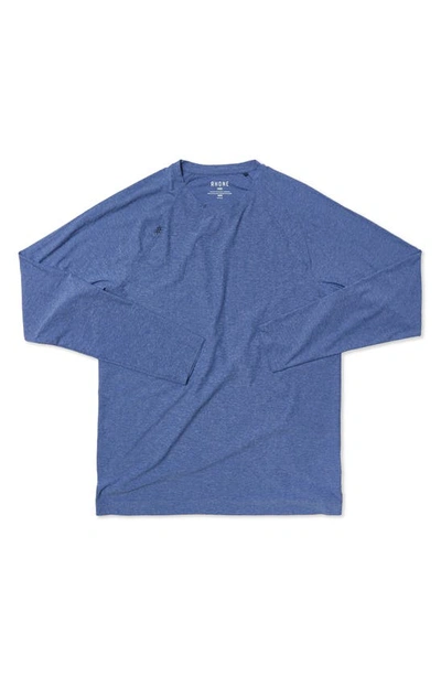 Rhone Crew Neck Long Sleeve T-shirt In Sodalite Heather