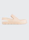 Bottega Veneta Rubber Clog Mules In Peachy