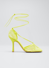 Bottega Veneta Mesh Stretch Sandals In Kiwi