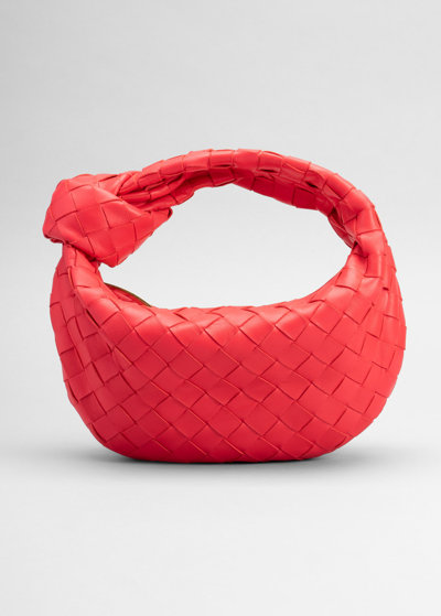 Bottega Veneta Jodie Mini Intrecciato Knot Hobo Bag In Firework