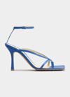 Bottega Veneta Multi Strap Stretch High-heel Sandals In Aquarium