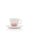 GIAMBATTISTA VALLI HOME LARGE PAINTED PORCELAIN CUP AND SAUCER SET