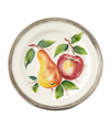 NEIMAN MARCUS FRUIT PEWTER & CERAMIC DINNER PLATE