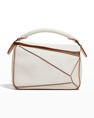 Loewe Puzzle Mini Crossbody Bag In Soft White