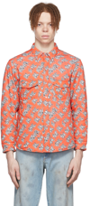 ERL ORANGE COTTON OVER SHIRT