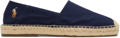 Polo Ralph Lauren Polo Pony-embroidered Flat Espadrilles In Blue