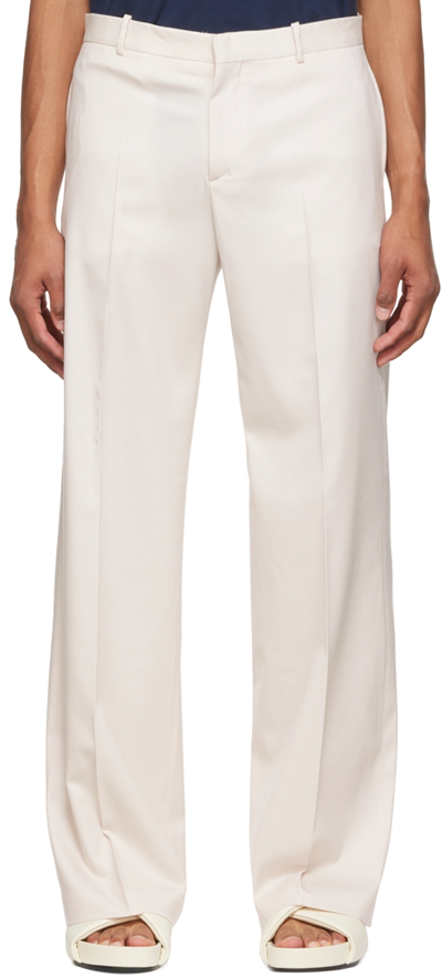 Cmmn Swdn Off-white Otto Trousers In Cream | ModeSens