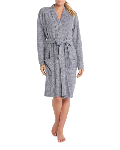Barefoot Dreams Cozychic Lite Ribbed Robe In Pacific Blue-pearl
