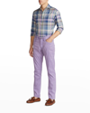 Ralph Lauren Slim Fit Linen-cotton Stretch Jean In Pink