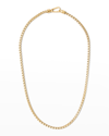 MARCO DAL MASO MEN'S YELLOW GOLD CARVED TUBULAR NECKLACE WITH MATTE CHAIN, 52CM