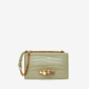 Alexander Mcqueen Jewelled Satchel In Sage