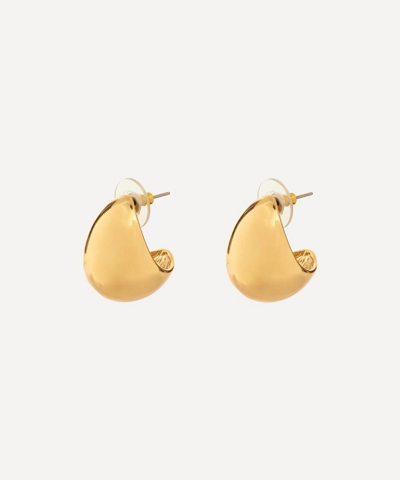 Kenneth Jay Lane 18ct Gold-plated Polished Dome Pierced Earrings