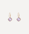 KENNETH JAY LANE 14CT GOLD-PLATED FACETED CRYSTAL DROP EARRINGS