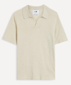 Nn07 Ryan Cotton And Linen-blend Polo Shirt In Oat