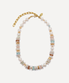 LIZZIE FORTUNATO GOLD-PLATED BRASS MOONLIGHT BEAD NECKLACE