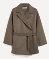 Acne Studios Oaklee Wool-alpaca Wrap Coat In Grey