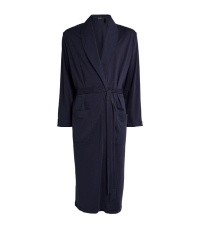 Hanro Night & Day Dressing Gown In Navy
