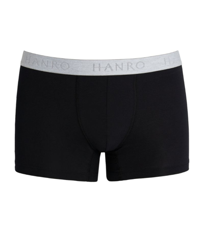 Hanro Cotton-blend Essential Trunks (pack Of 2) In Black