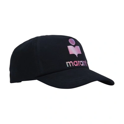 Isabel Marant Tyron Rainbow Logo Baseball Cap In Black