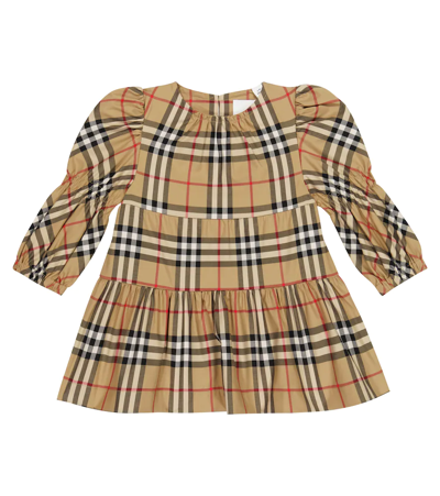 Burberry Girls Beige Vintage Check Baby Dress