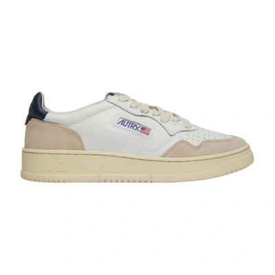 Autry Medalist Sneakers In Leat_suede_wht_blue