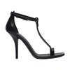 BURBERRY TOE-RING DETAIL LEATHER STILETTO-HEEL SANDALS