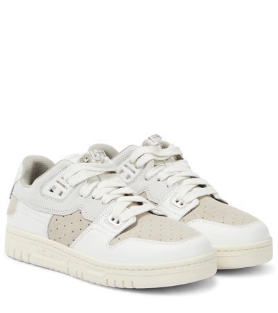 Acne Studios Flat Low Top Toggle Lace Leather Sneakers In White
