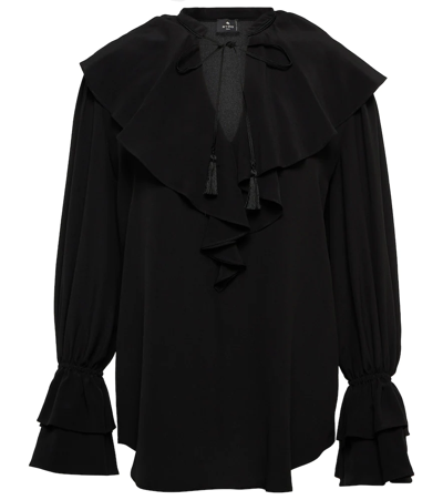Etro Silk Blouse In Nero