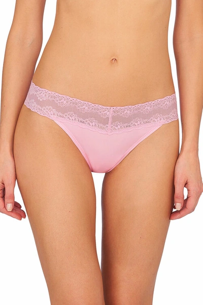 Natori Bliss Perfection Lace-trimmed Thong (one Size) In Ballerina