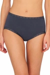 Natori Bliss Cotton Full Briefs In Ash Navy