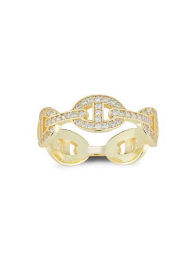 Sphera Milano Women's 14k Goldplated Sterling Silver & Cubic Zirconia Mariner Ring