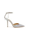 Jimmy Choo 'saeda' Rhinestone Embellished Satin Slingback Pumps In Gold