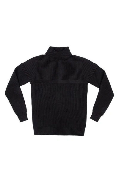 X-ray Ribbed Turtleneck Sweater In Black