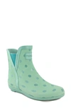 London Fog Women's Piccadilly Rain Boot Women's Shoes In Dark Sage Dots