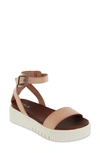 Mia Lunna Platform Ankle Strap Sandal In Blush