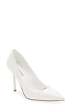 Jeffrey Campbell Trixy Pointed Toe Pump In White Patent