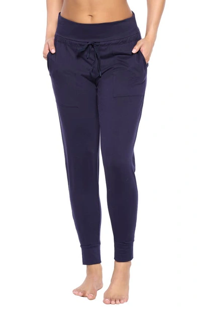 Felina Velvety Soft Joggers In Evening Blue