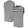 New Era Heathered Gray Las Vegas Raiders Brushed Sleeveless Tank Top In Heather Gray