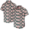 FOCO FOCO GREEN OAKLAND ATHLETICS FLORAL LINEN BUTTON-UP SHIRT