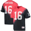 Mitchell & Ness Joe Montana Black/red San Francisco 49ers Retired Player Name & Number Diagonal Tie- In Black